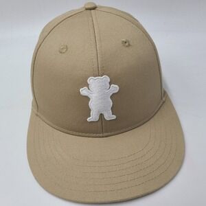 Grizzly Griptape Hat Snapback Beige White Bear Skate Skateboard Grip Tape Men